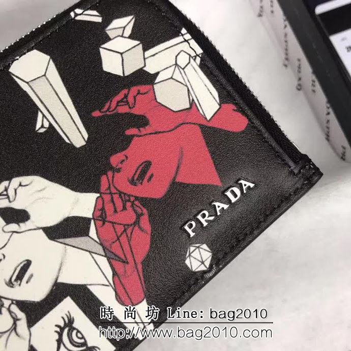 PRADA普拉達 官網同步 2018最新漫畫印象系列 男士卡片夾 2MC021 DD1447